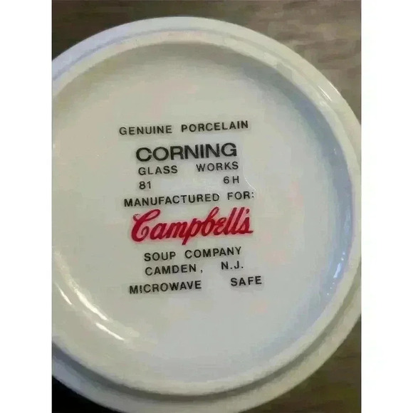 Vintage 1981 Campbell's Soup Mug Set by Corning - Red & White (2) - Picture 4 of 6